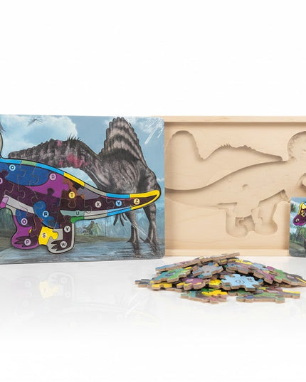 3-in-1 Wooden Dinosaur Puzzle Set