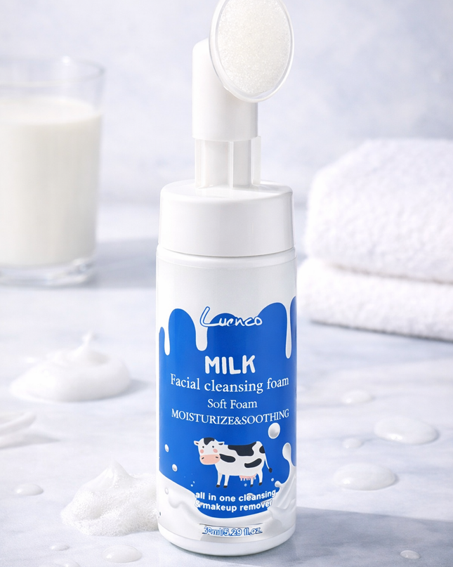 Milk & Aloe Vera Facial Cleansing Foam – Moisturizing & Soothing Face Wash