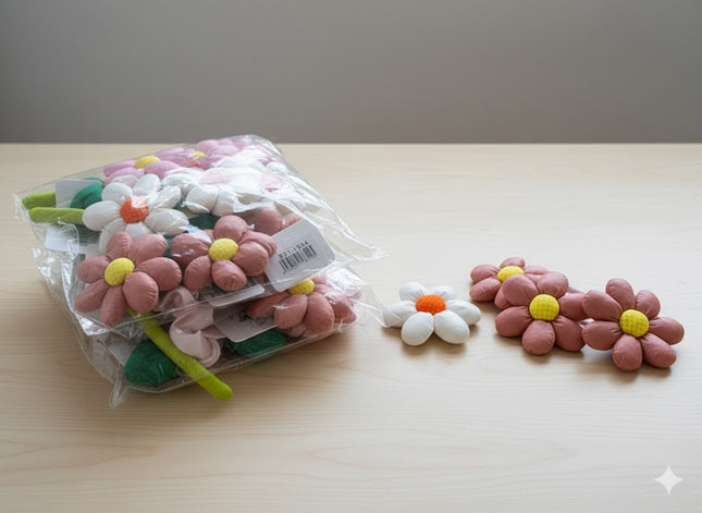 Soft Flower Hair Ties Set