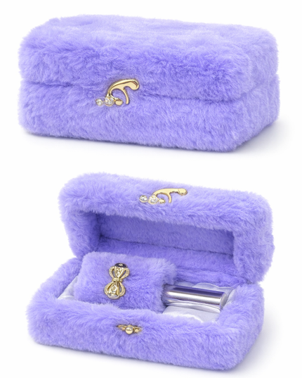Luxury Plush Fur Perfume Gift Box – Elegant Fragrance Set