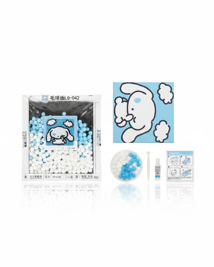 DIY Fur Art Craft Kit (Fuzzy Ball Mosaic Set)