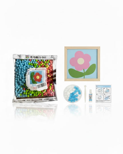 DIY Fur Art Craft Kit (Fuzzy Ball Mosaic Set)