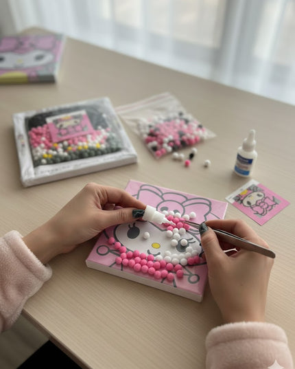DIY Fur Art Craft Kit (Fuzzy Ball Mosaic Set)