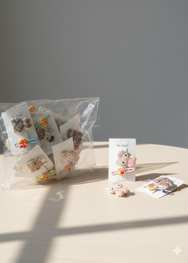 Cute Characters Hair Clip Set