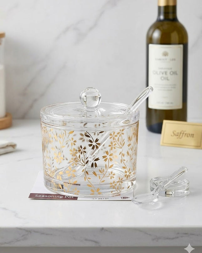 Elegant Crystal Spice Jar