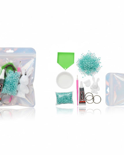 DIY Crystal Bead Bunny Keychain Kit