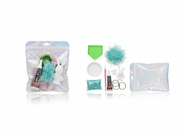 DIY Crystal Bead Bunny Keychain Kit