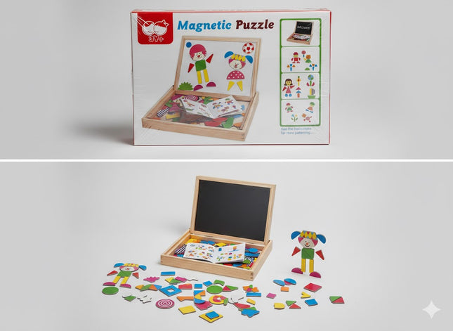 Creative Magnetic Puzzle & Drawing Box