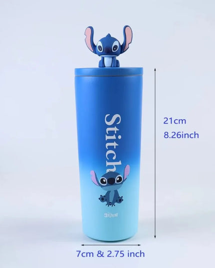 Cute Cartoon Character Water Bottle – Blue
