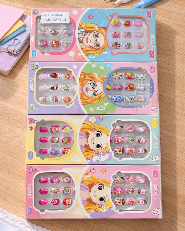 Princess Kids Press-On Nail Set