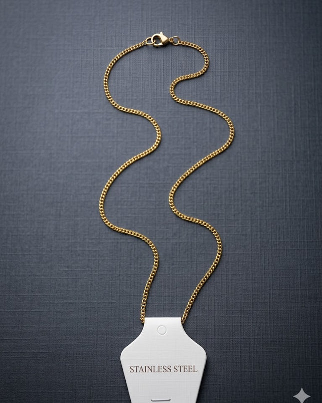 Classic Gold Stainless Steel Chain Necklace