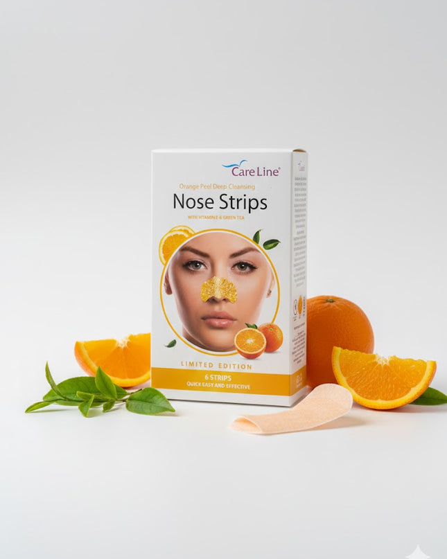 Charcoal Nose Strips & Orange Face Mask – Deep Cleansing Skincare Set