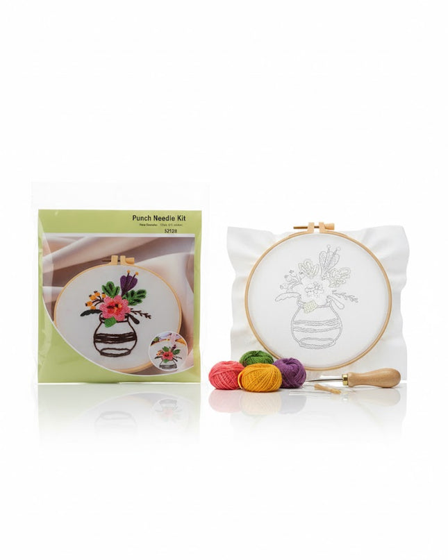 Floral Punch Needle Embroidery Kit