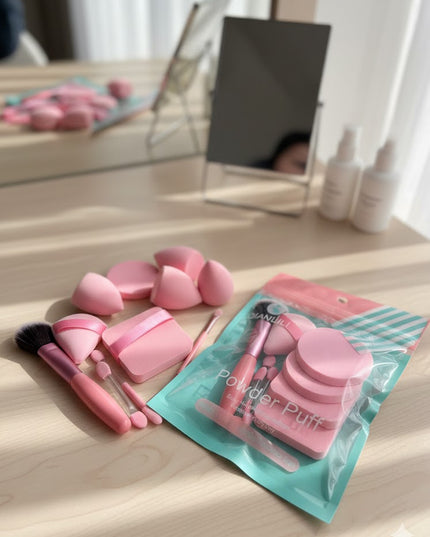 All-in-One Powder Puff & Makeup Tool Set