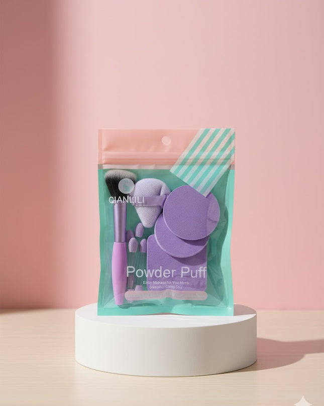 All-in-One Powder Puff & Makeup Tool Set