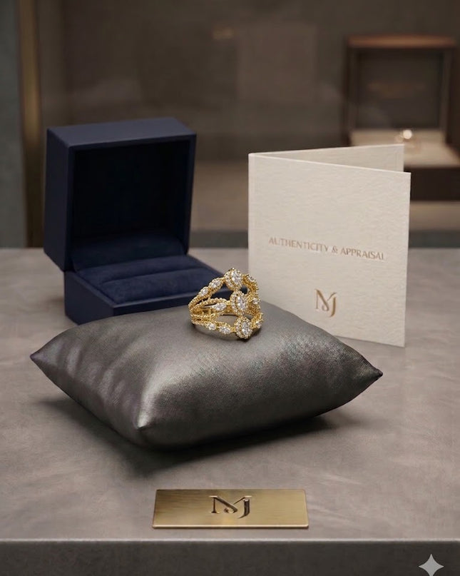 Royal Gold Statement Ring Collection – Luxury Diamond Designs