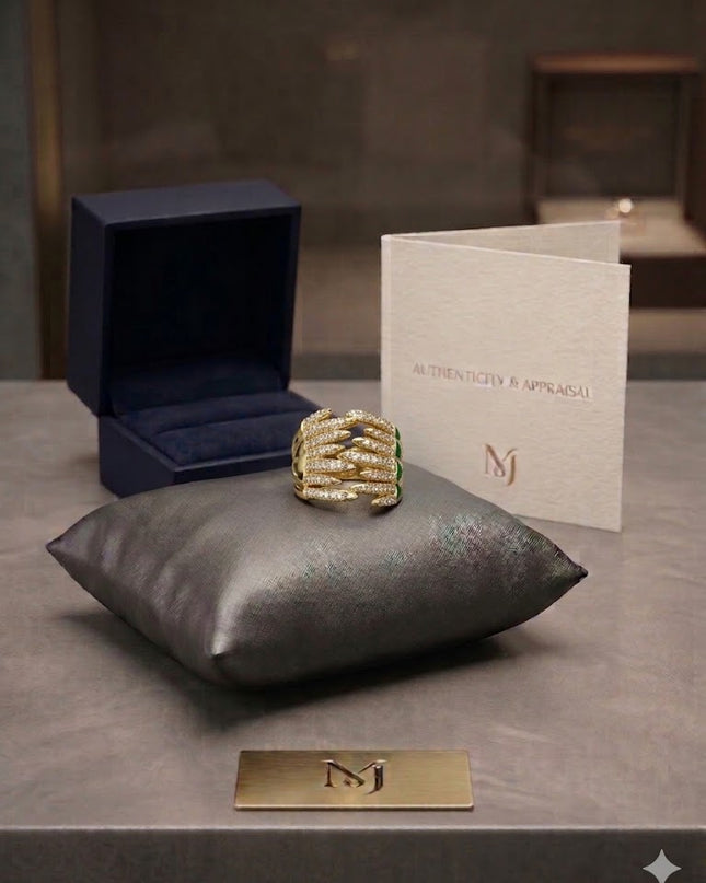 Royal Gold Statement Ring Collection – Luxury Diamond Designs