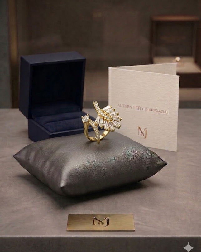 Royal Gold Statement Ring Collection – Luxury Diamond Designs