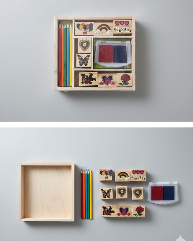 Medium Creative Wooden Stamp Art Set