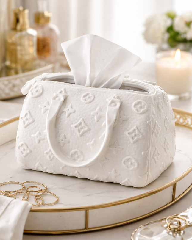 Luxury Handbag Tissue Holder – Elegant Decorative Organizer