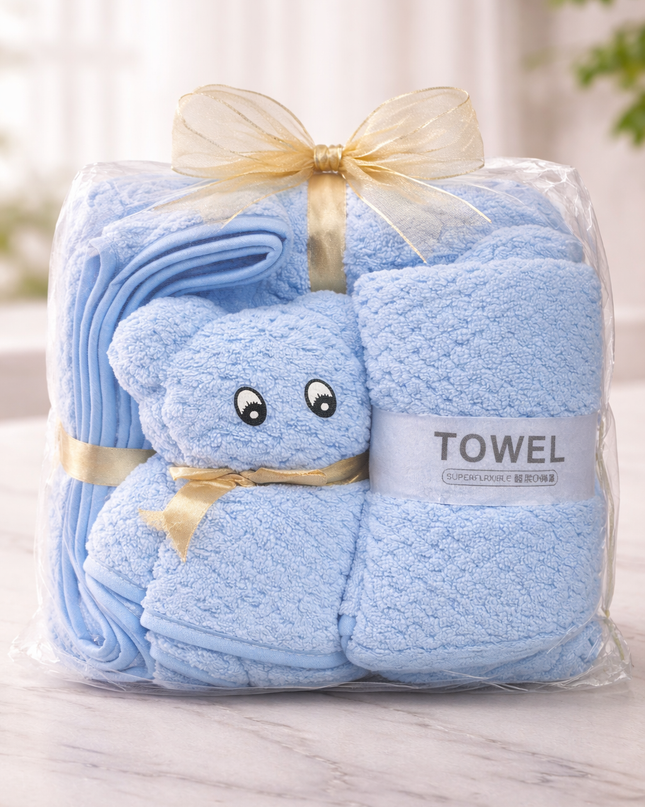 Cute Bear Baby Towel Gift Set – Ultra Soft & Cozy Bundle