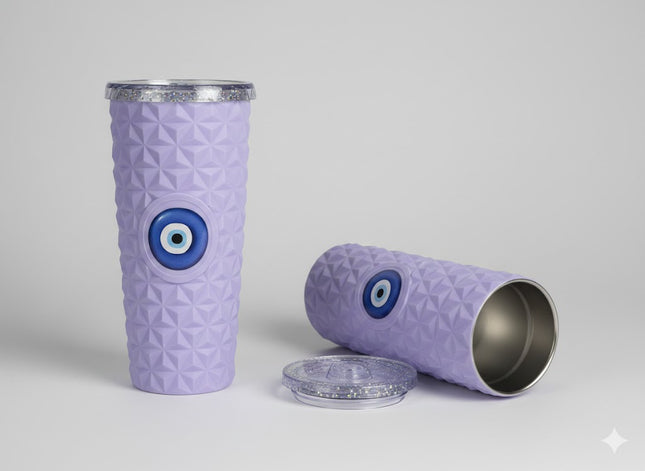 Evil Eye Geometric Insulated Stainless Cup