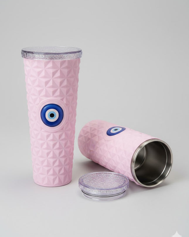 Evil Eye Geometric Insulated Stainless Cup