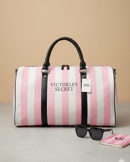 Victoria’s Secret Signature Striped Travel Bag