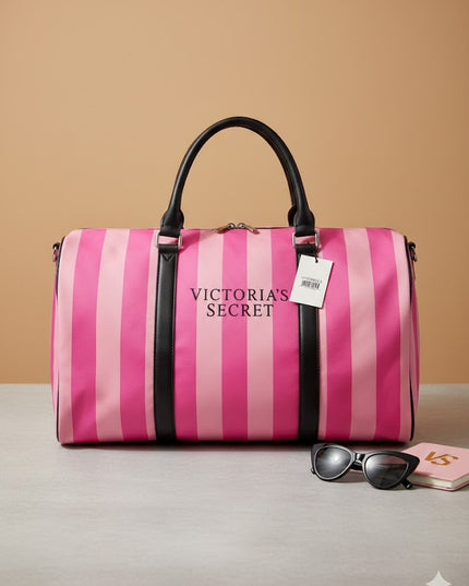 Victoria’s Secret Signature Striped Travel Bag
