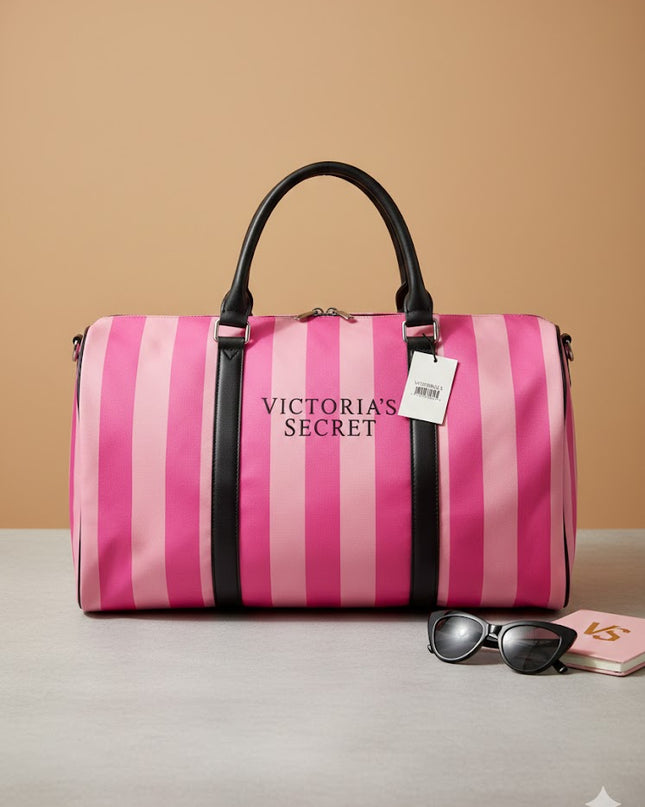 Victoria’s Secret Signature Striped Travel Bag