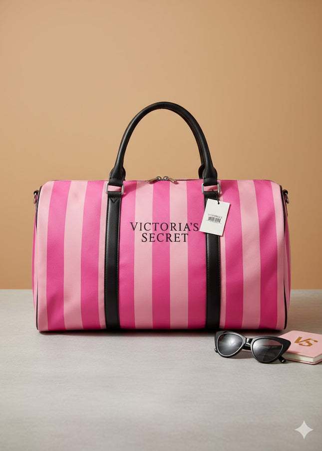 Victoria’s Secret Signature Striped Travel Bag