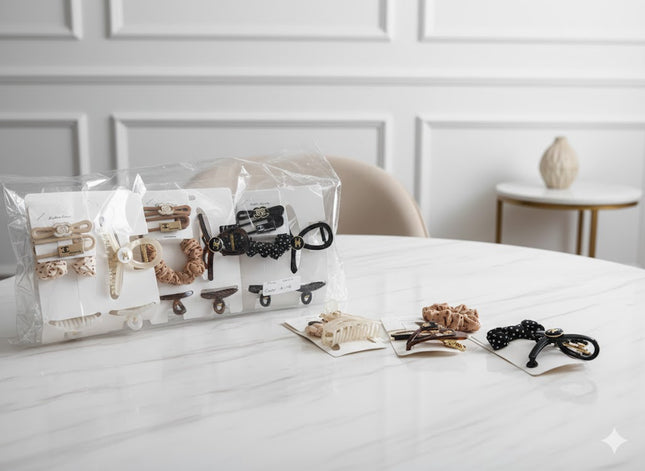 Neutral Chic Hair Accessories Set