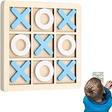 Wooden Tic-Tac-Toe Strategy Board (XO Game)